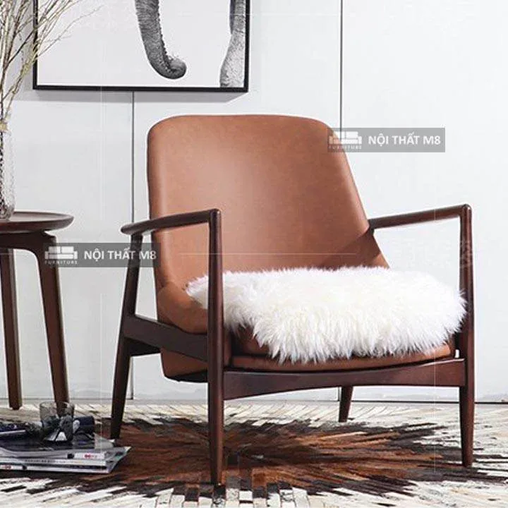 Ghế thư giãn gỗ Lily đa năng cho phòng khách hiện đại M8-3829