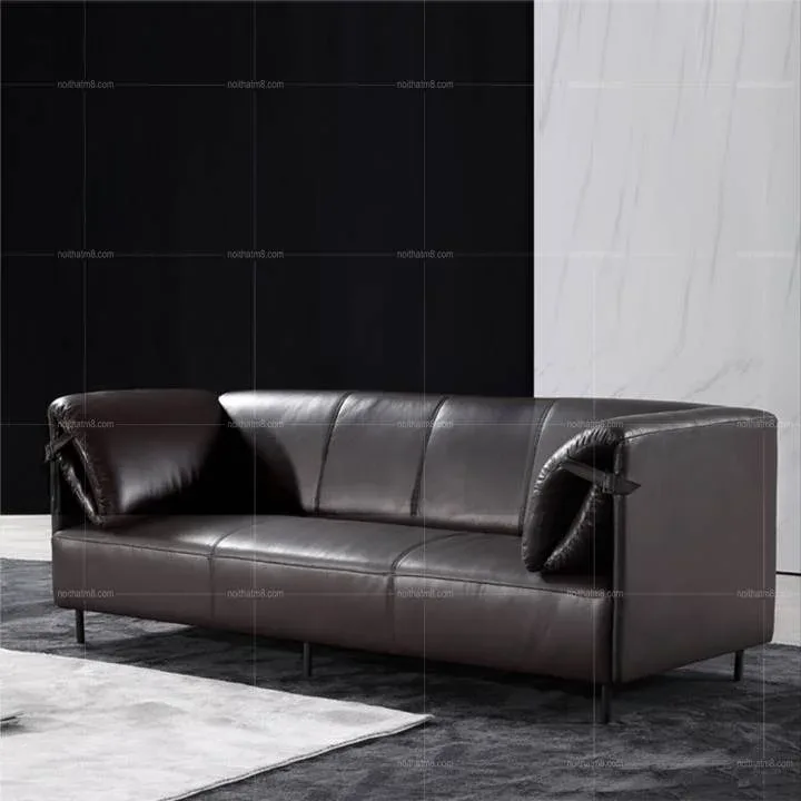 Sofa da đẹp hiện đại Agatha tiện dụng cho phòng khách M8-3521