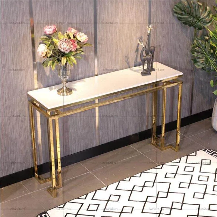 Bàn console mạ titan kiểu dáng hiện đại, trẻ trụng M8-9060