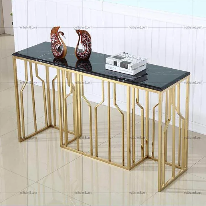 Bàn trang trí hiện đại kết hợp mặt đá tự nhiên sang trọng M8-9063
