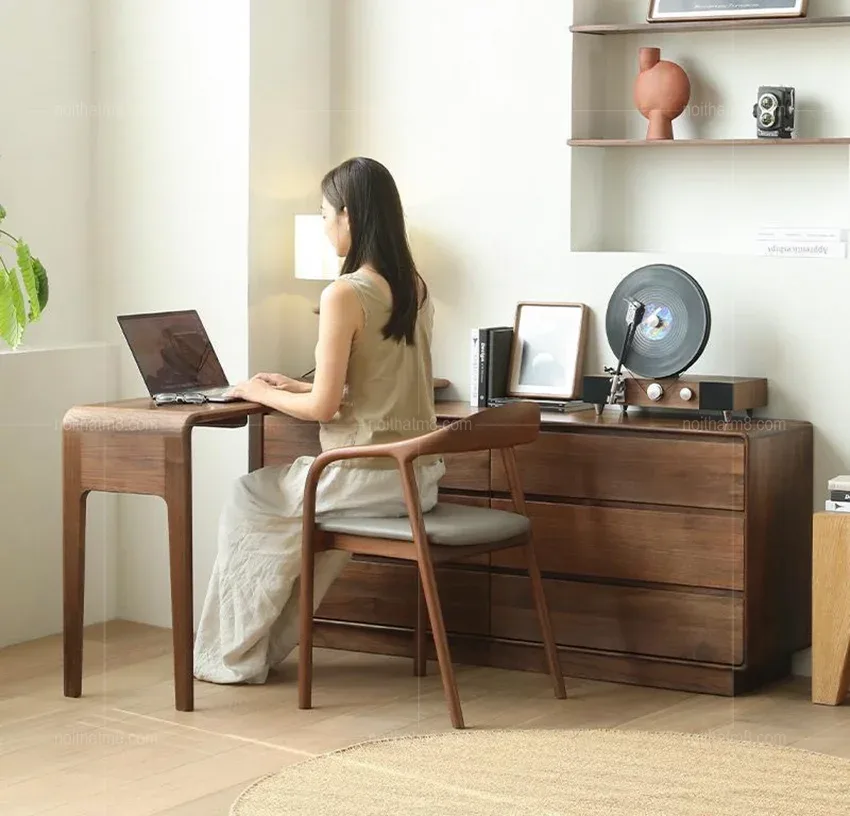 Bàn làm việc gỗ sồi sang trọng, tiện dụng M8-4563