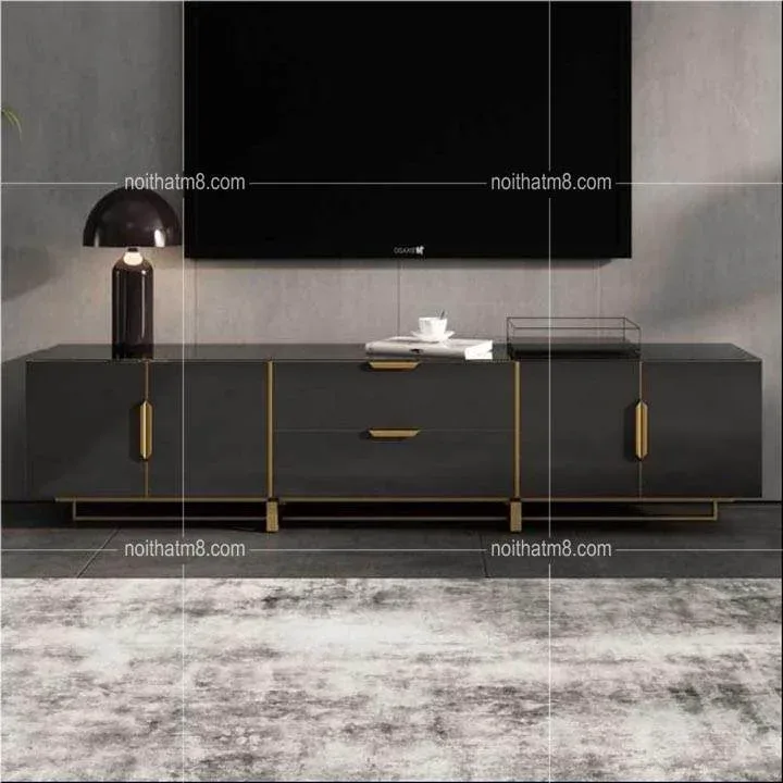 Mẫu kệ tivi sang trọng với tone màu trầm lịch lãm M8-2101