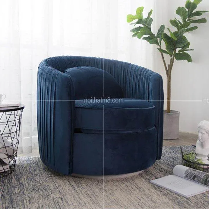 Ghế thư giãn phòng khách bọc nỉ nhung mềm mịn M8-3882