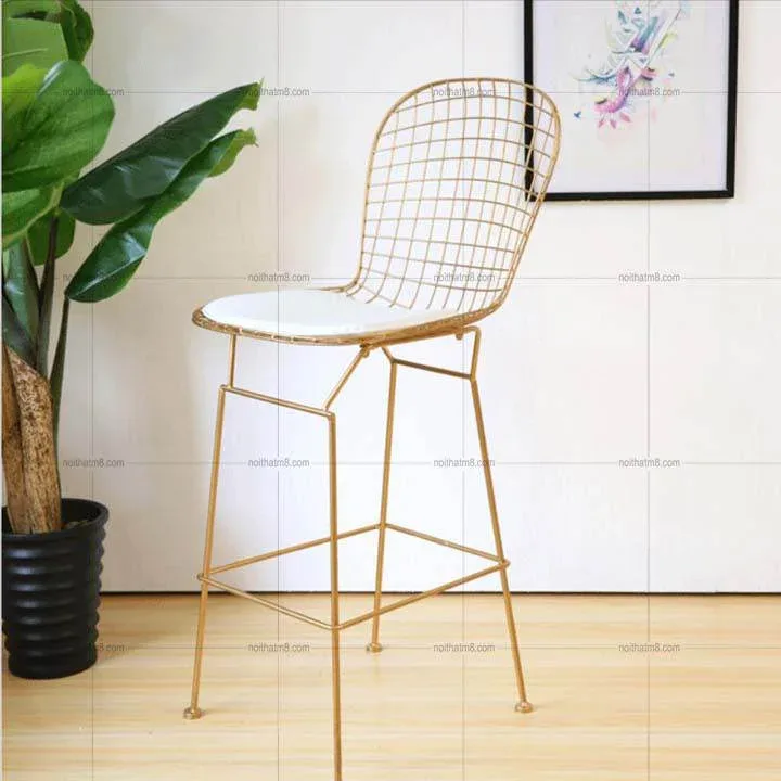 Mẫu ghế sắt đẹp cho quán bar hiện đại M8-4649