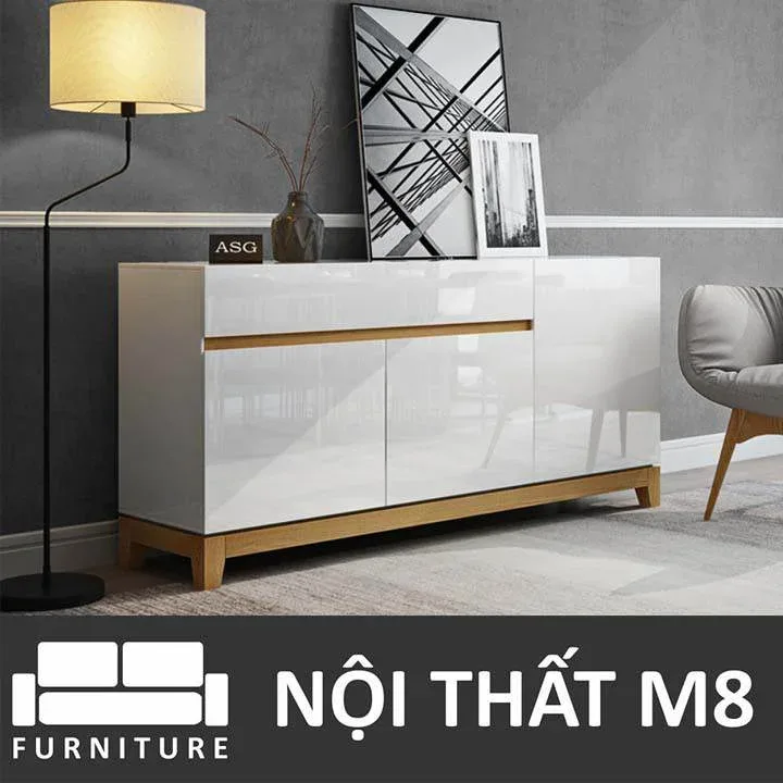 Tủ gỗ trang trí kiểu dáng thanh lịch và hiện đại M8-8146