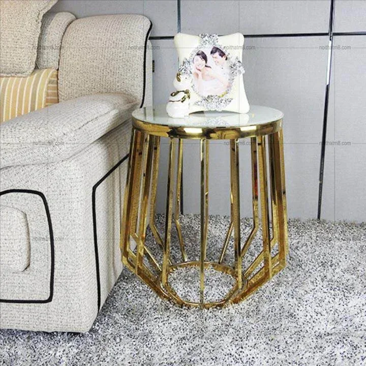 Mẫu bàn trà mạ PVD nhỏ gọn, tiện dụng M8-9072