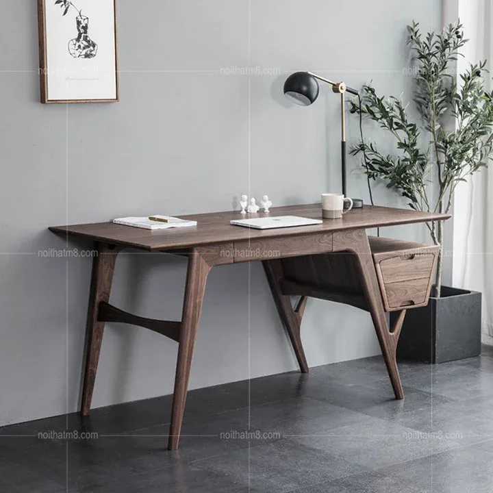 Bàn làm việc gỗ tự nhiên phong cách sang trọng M8-4554