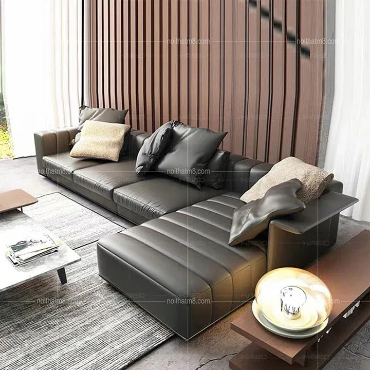 Sofa da cao cấp, hiện đại với thiết kế đẳng cấp M8-3639