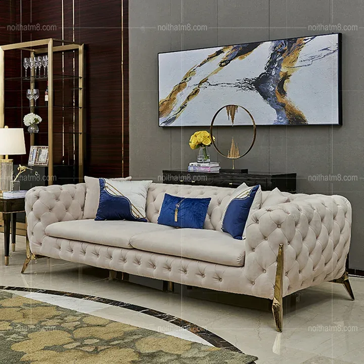 Sofa da phong cách Bắc Âu hiện đại M8-3517