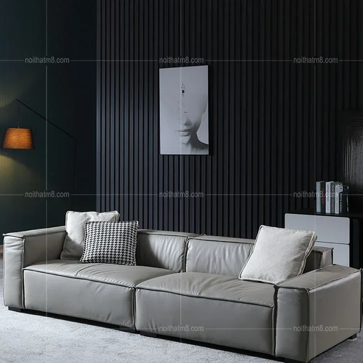 Ghế sofa da đẹp dành cho phòng khách sang trọng M8-3621