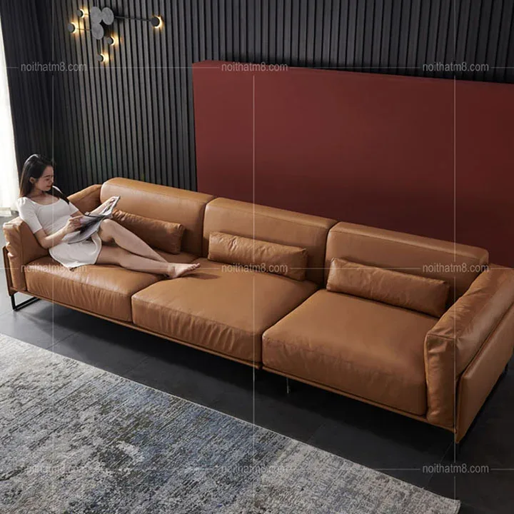 Mẫu sofa da đẹp phong cách hiện đại M8-3611