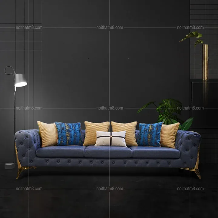 Sofa văng hiện đại bọc da phong cách Bắc Âu M8-3511