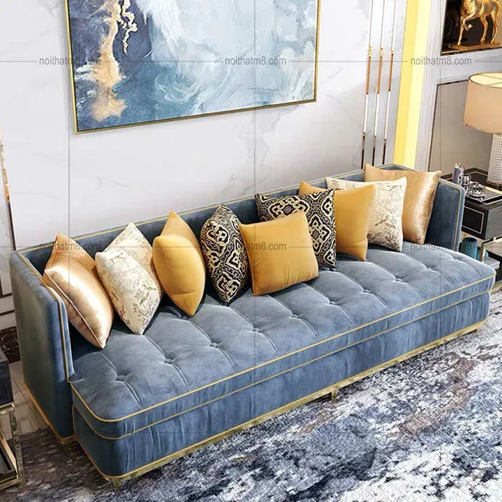 Mẫu sofa văng nỉ phong cách Bắc Âu hiện đại M8-3624