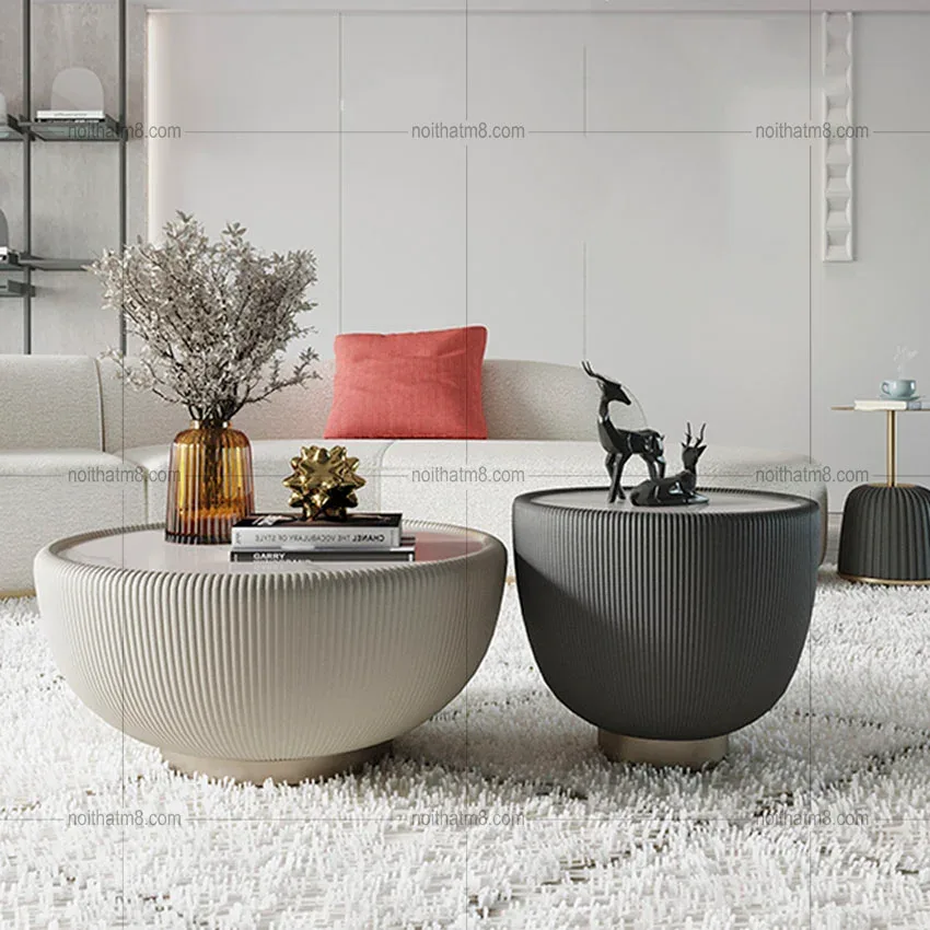 Mẫu bàn trà đôi nhập khẩu sang trọng, cao cấp M8-4345