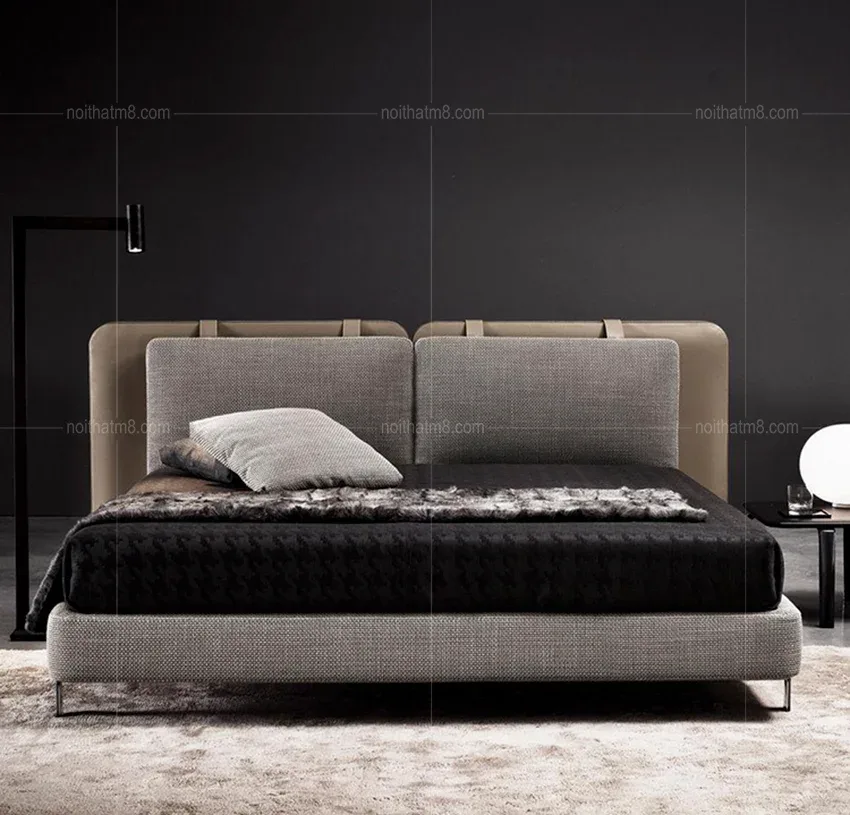 Giường ngủ bọc da phong cách hiện đại tối giản M8-6053