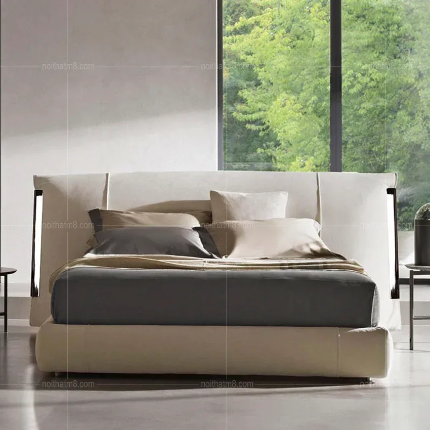 Mẫu giường ngủ nhập khẩu cao cấp phong cách Bắc Âu hiện đại M8-6070