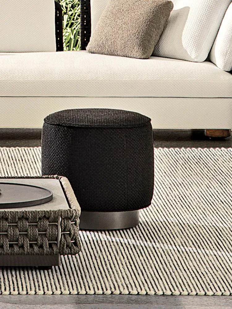 Phụ kiện ngoài trời ghế đôn tròn vải chống thấm chân đồng M8-I053
