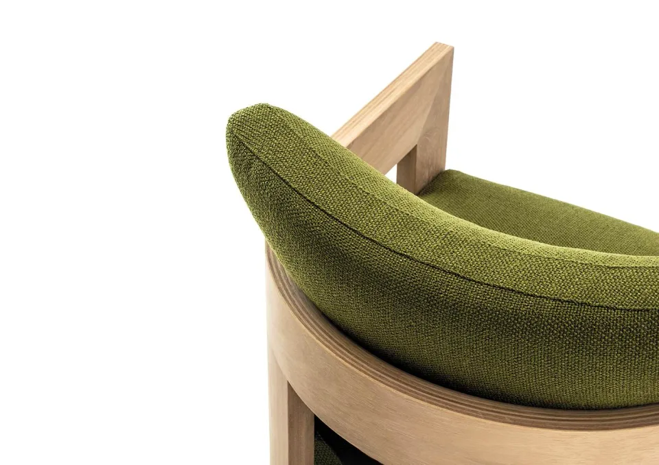 Ghế bành thư giãn khung gỗ iroko tự nhiên M8-I134