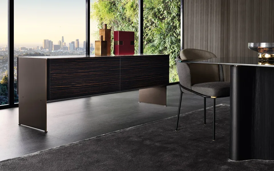 Kệ sách trang trí tủ lưu trữ sucupira đá cẩm thạch M8-I180