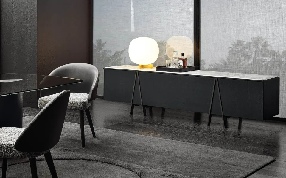 Kệ sách trang trí hình chữ V ngược mặt đá cẩm thạch M8-I188