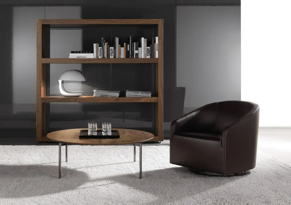 Kệ sách trang trí khung dày mô-đun gỗ sồi veneer M8-I192
