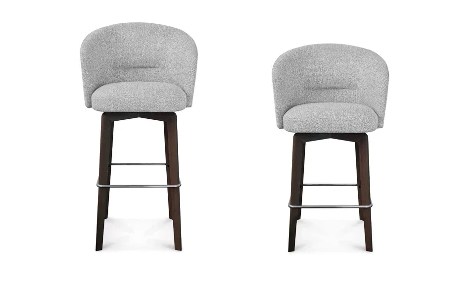 Ghế đôn quầy bar xoay bọc nệm êm chân gỗ tần bì M8-I372