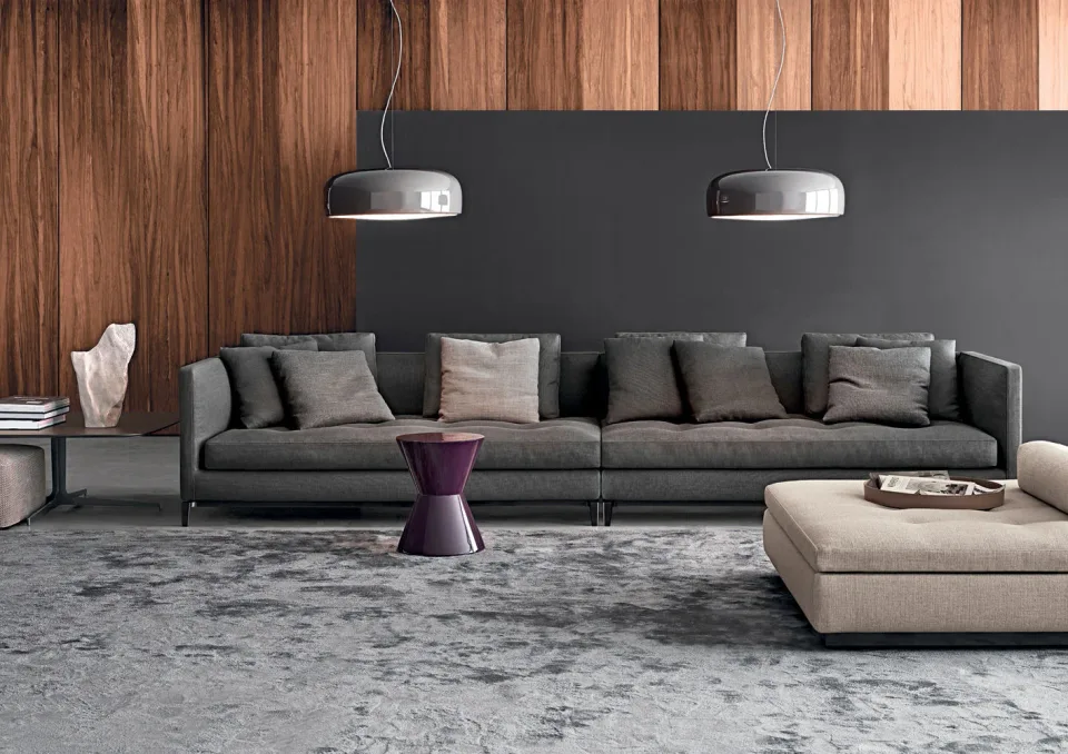 Sofa đệm liền chần bông nhẹ tay vịn mảnh trang nhã M8-I499
