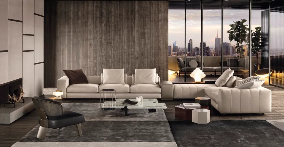 Sofa modul hai tính cách đệm bông và may đo gọn M8-I520