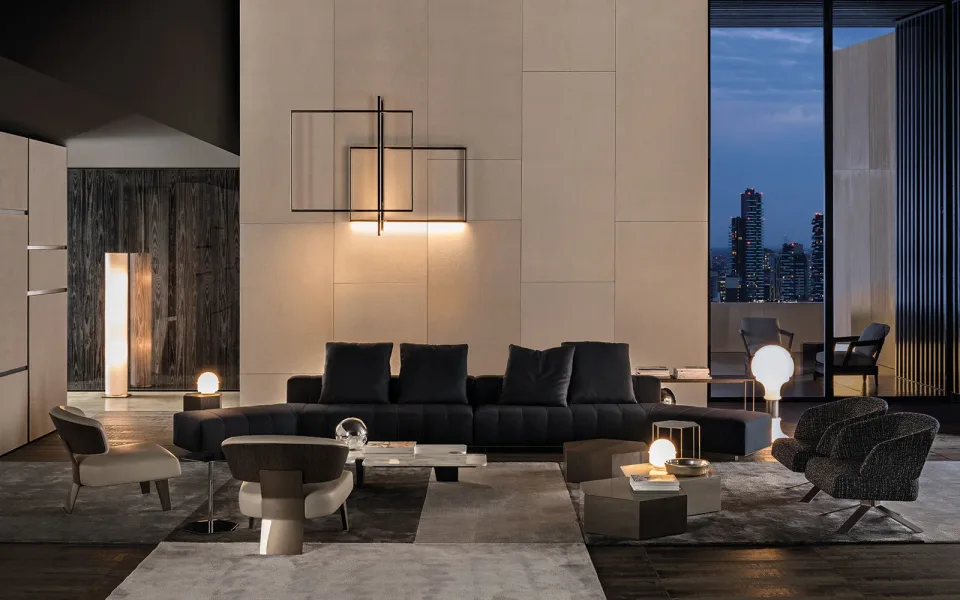 Sofa mô-đun độ sâu vừa phải cho căn hộ và khách sạn M8-I522