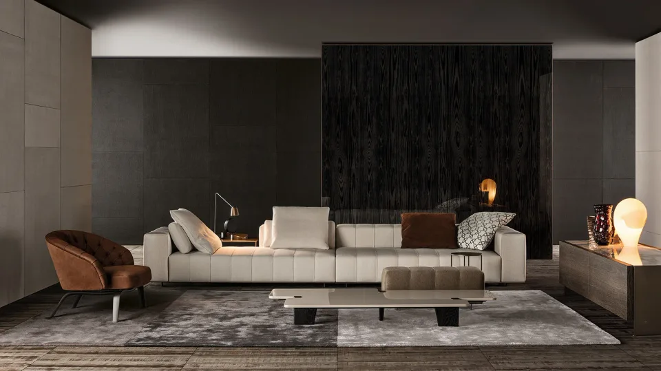 Sofa mô-đun chỗ ngồi liền khối đường chỉ may đồ hoạ M8-I523