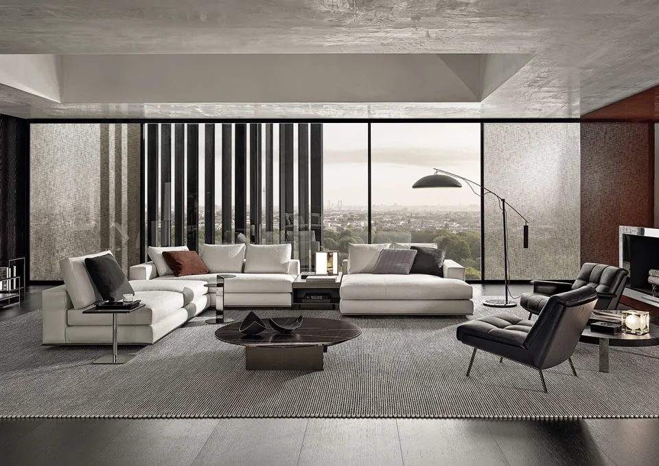 Sofa mô-đun tối giản khung đế kim loại sát sàn M8-I526