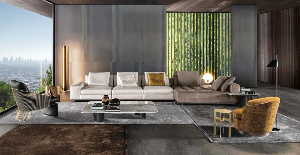 Sofa mô-đun cổ điển hiện đại, tay vịn cao thấp M8-I530