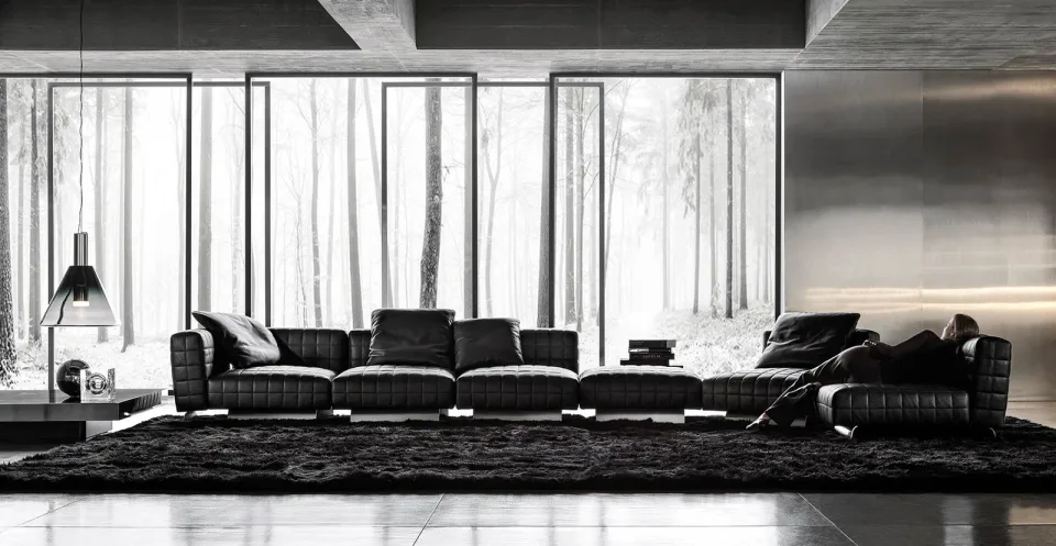 Sofa hệ phần tử rời bọc chần chỉ chân nhôm lá cong M8-I568