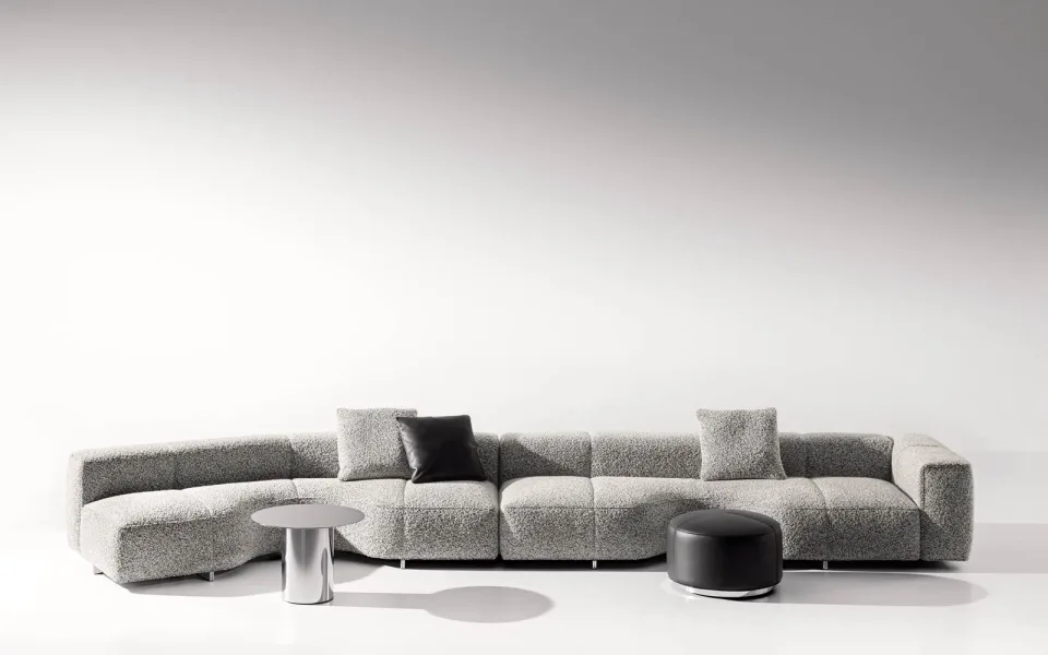 Sofa mặt ngồi liền khối thu gọn độ sâu cho căn hộ M8-I576