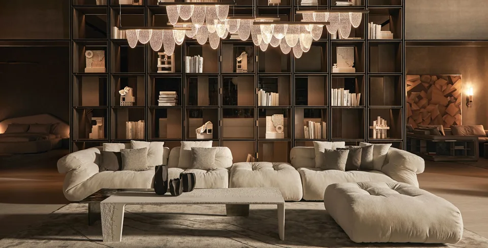 Sofa modul chần lông vũ dày, hiệu ứng chăn êm M8-I622
