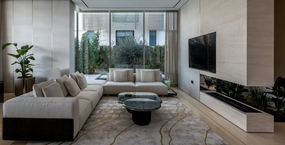 Sofa modul vỏ ngoài bọc vải chần nổi phong cách Ý M8-I627
