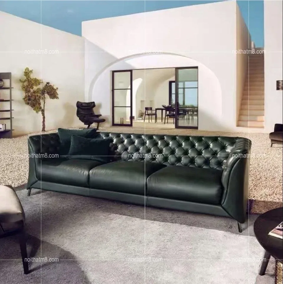 Sofa da cao cấp mang đẳng cấp Mỹ hiện đại M8-3602