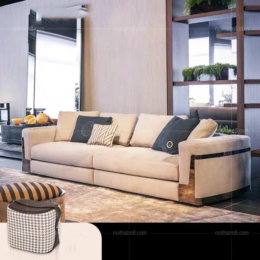 Mẫu ghế sofa da phong cách Ý hiện đại, đẳng cấp M8-3513
