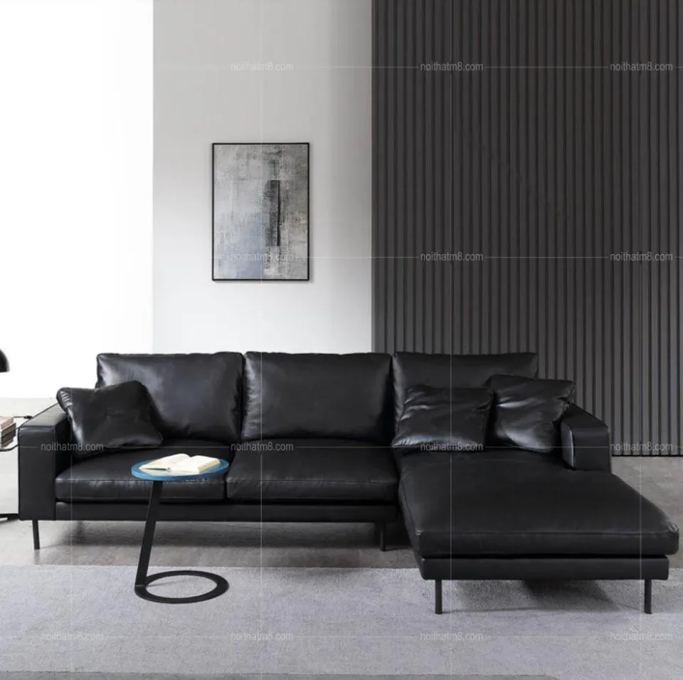 Sofa da đẹp kiểu dáng chữ L hiện đại  M8-3549