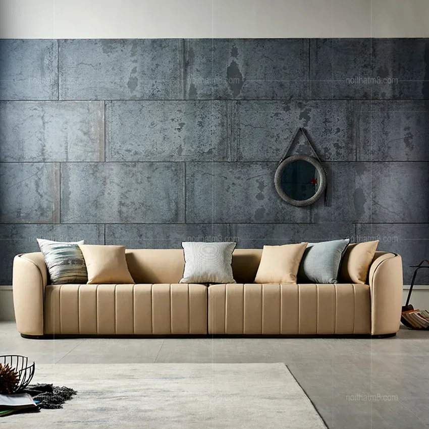 Mẫu sofa da cao cấp phong cách hiện đại M8-3576