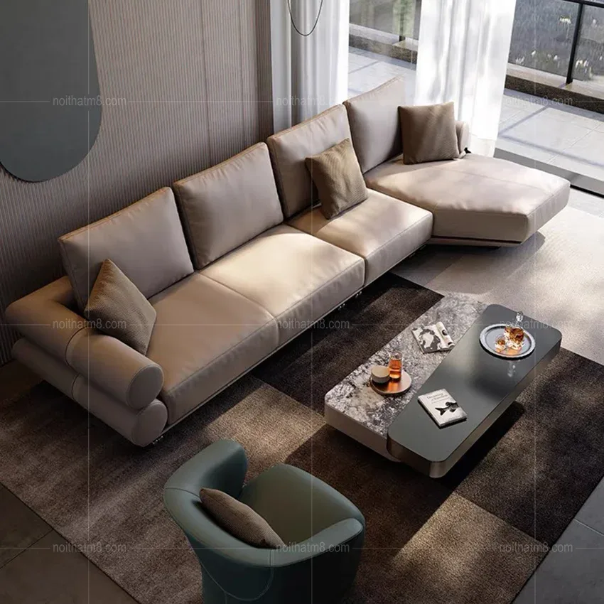 Mẫu sofa cao cấp kiểu dáng đẹp lịch lãm M8-3584