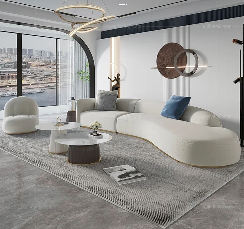 Ghế sofa phòng khách sang trọng, trẻ trung M8-3591