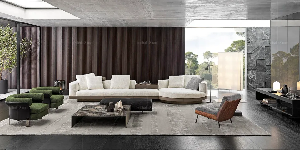 Mẫu ghế sofa phong cách Ý cao cấp, độc đáo M8-3523