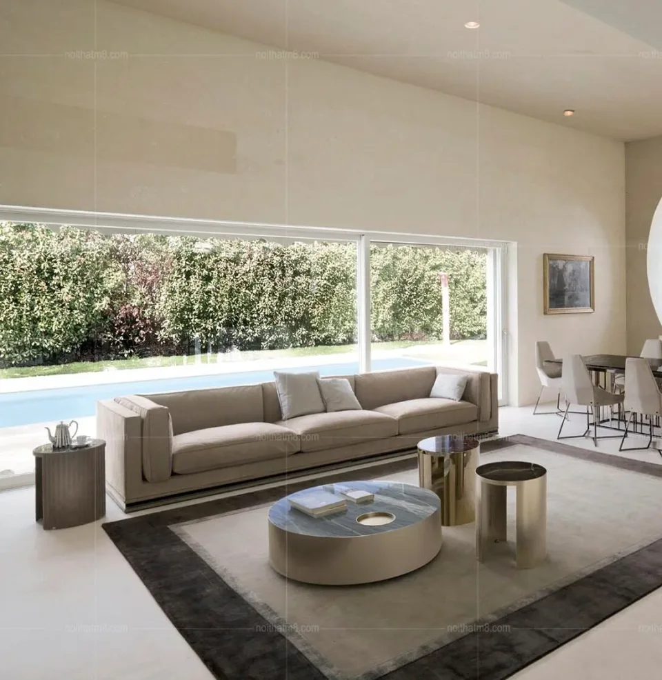 Mẫu sofa nỉ nhung phong cách Bắc Âu cao cấp M8-3583