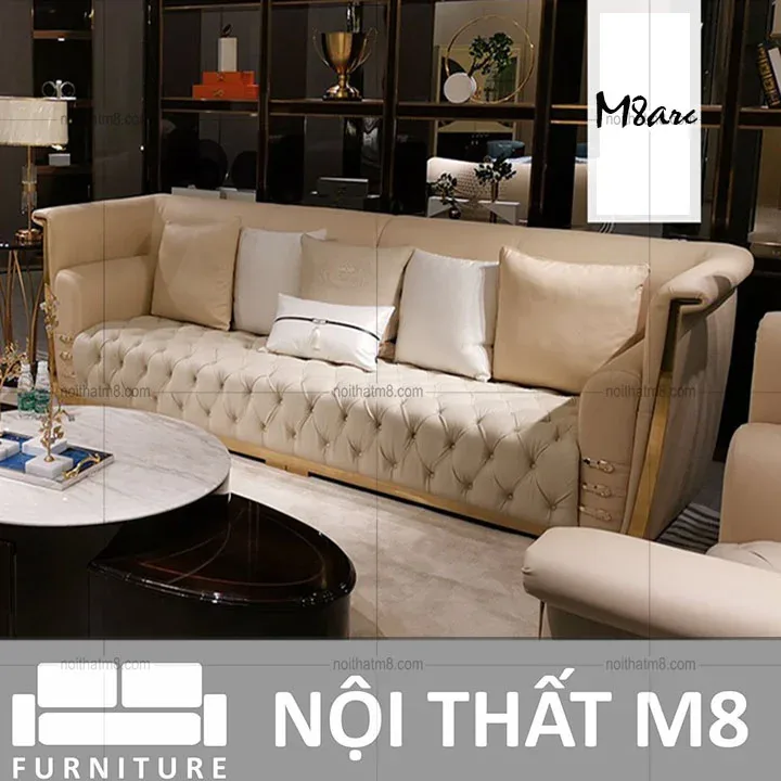 Mẫu sofa da cao cấp mang hơi hướng hiện đại M8-3564
