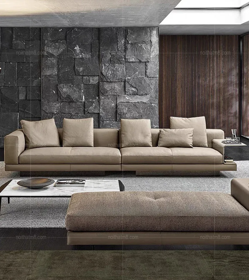 Ghế sofa da đẹp độc đáo với kiểu dáng hiện đại M8-3567