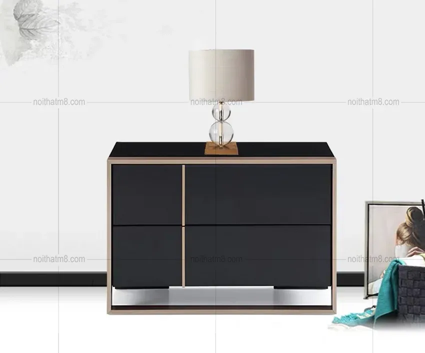 Mẫu tab đầu giường gỗ tinh tế, sang trọng M8-8008